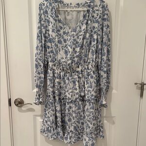 Floral Blue and White Women's Dress